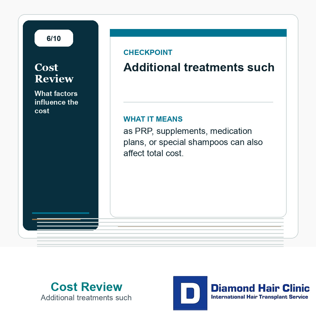 Cost Review carousel slide about additional treatments such
