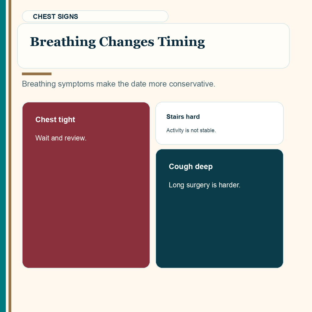 This COVID timing slide explains breathing changes timing before hair transplant travel.