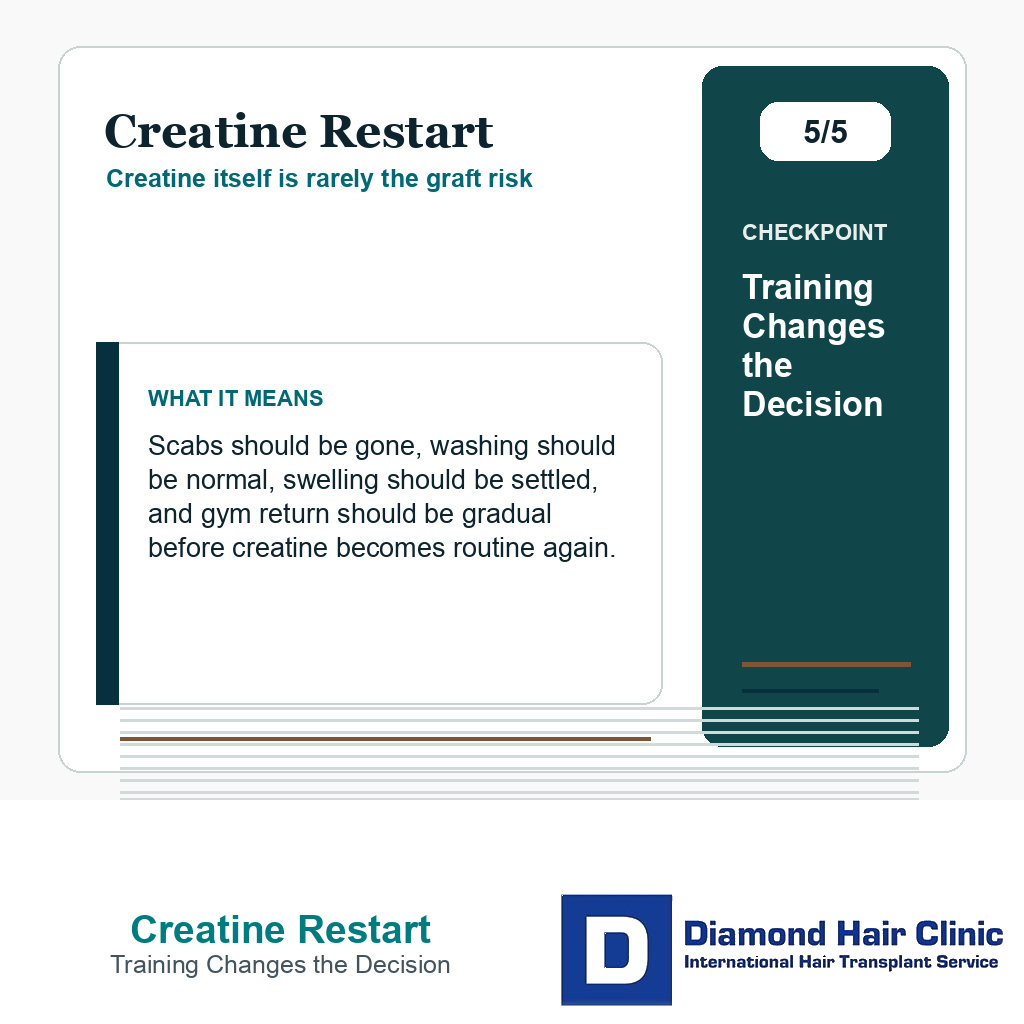 Creatine Restart carousel slide about training changes the decision