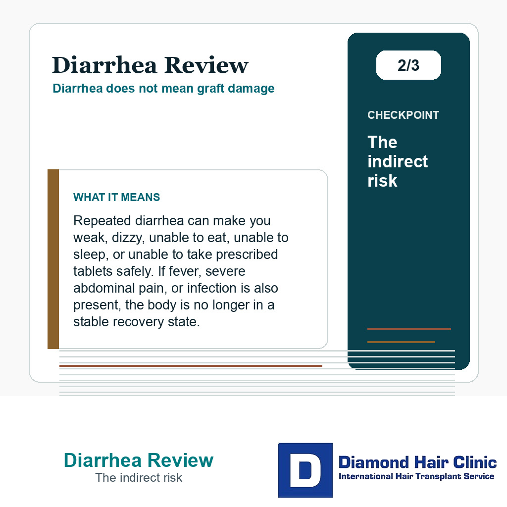 Diarrhea Review carousel slide about the indirect risk