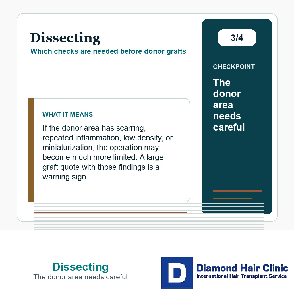 Dissecting carousel slide about the donor area needs careful