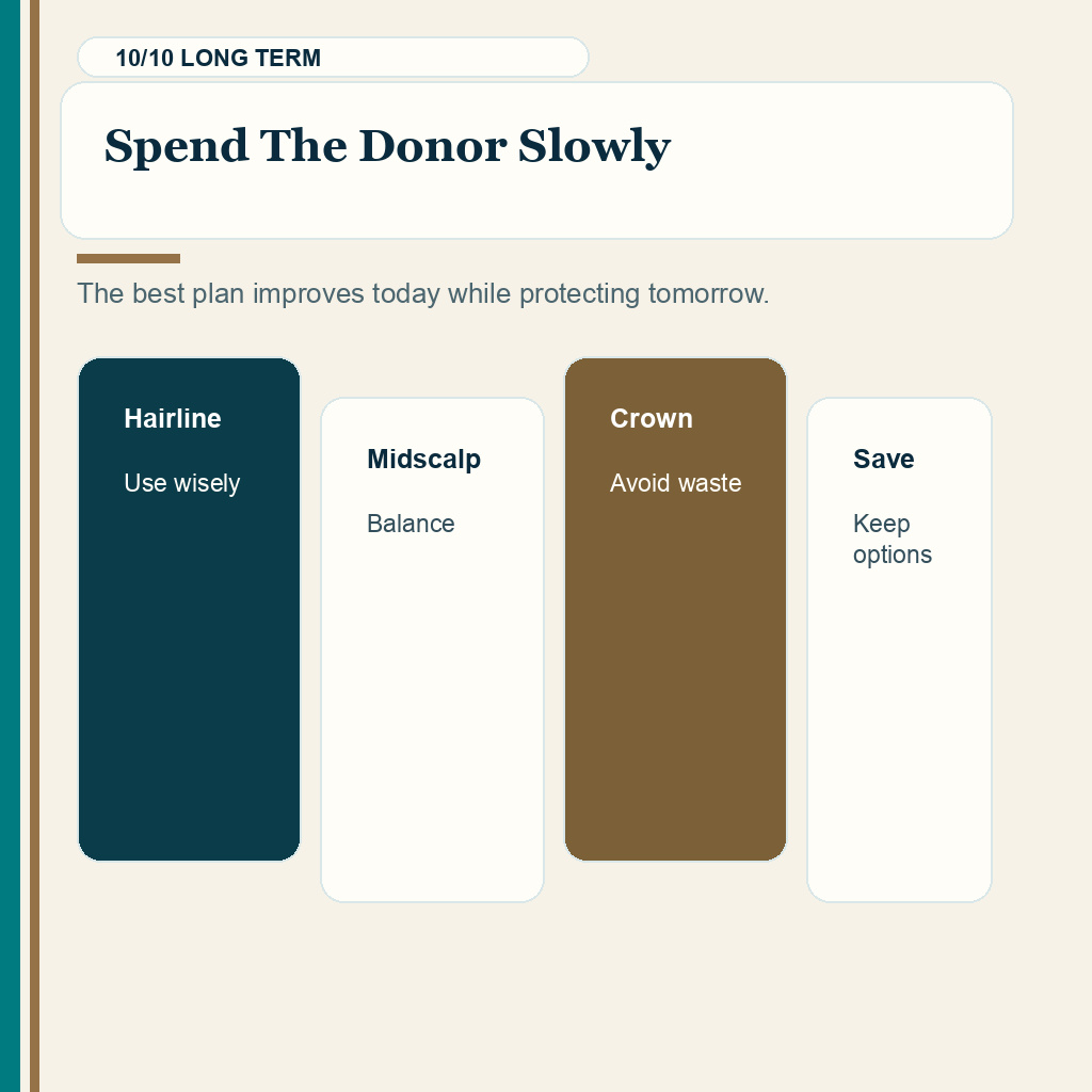 Donor area overharvesting safety slide 10 explaining spend the donor slowly
