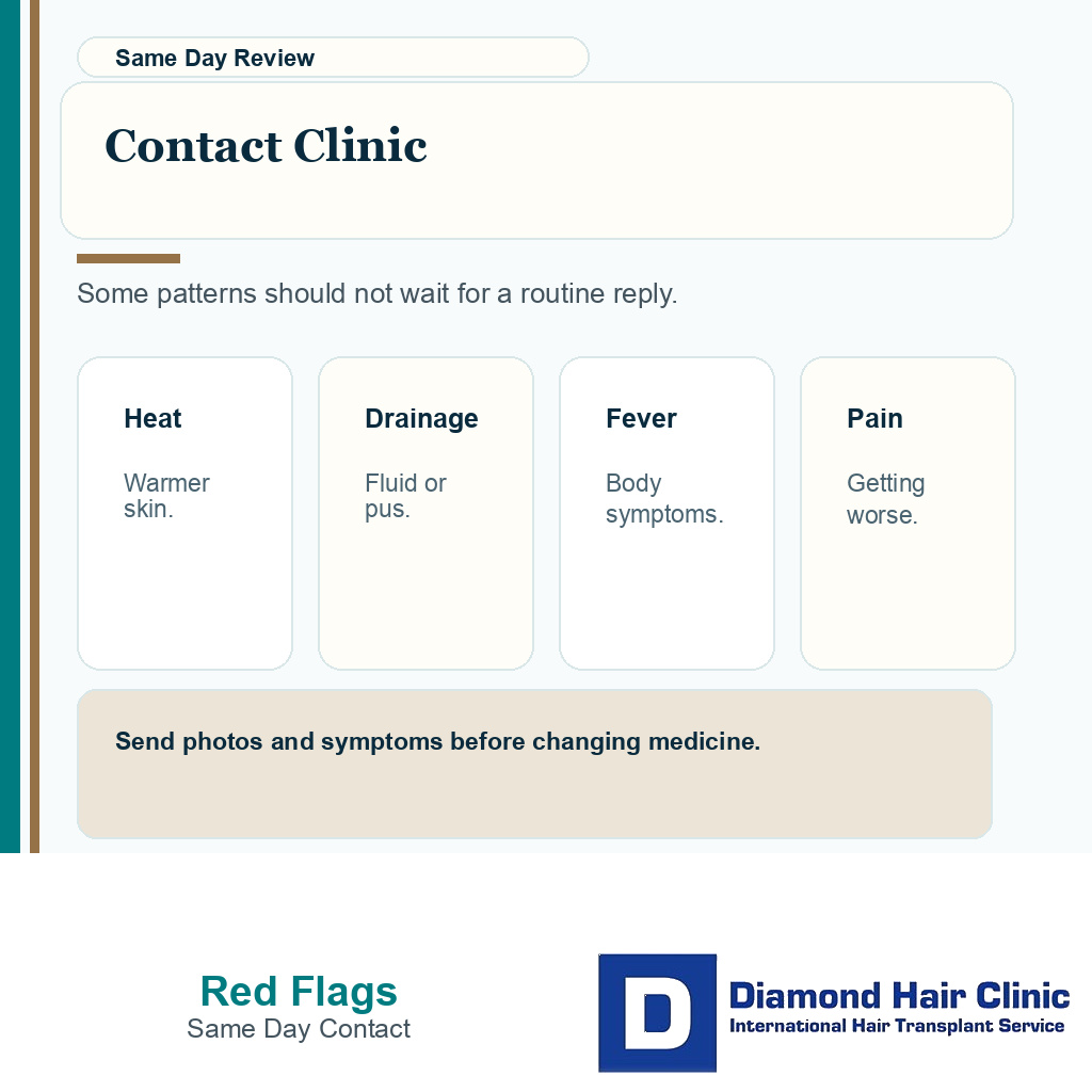 Donor area swelling red flag patterns after FUE