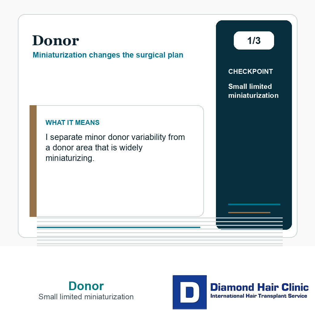 Donor carousel slide about small limited miniaturization