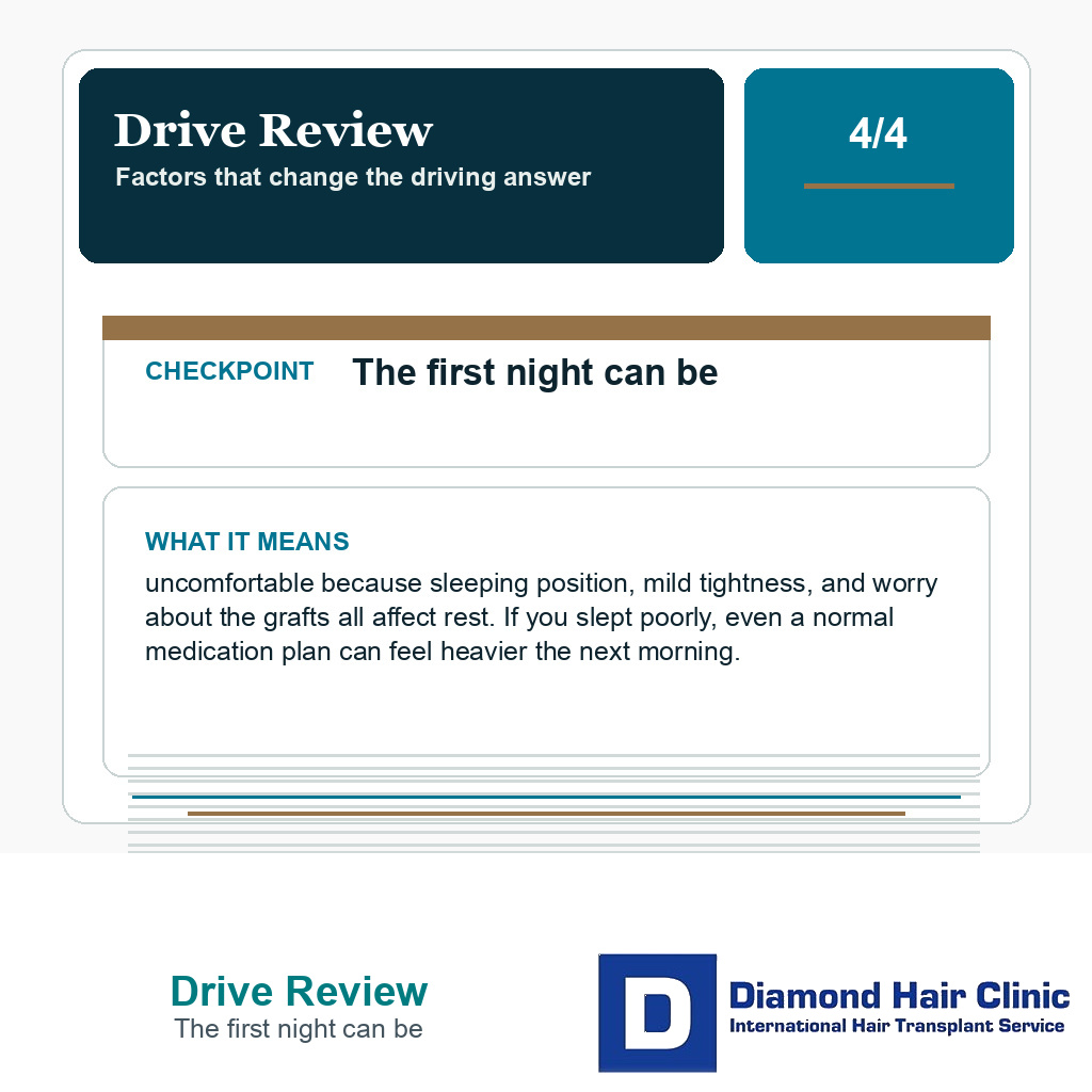 Drive Review carousel slide about the first night can be