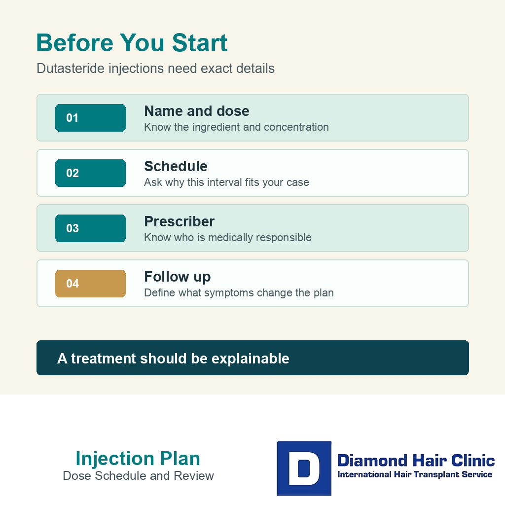 Dutasteride injection plan review before and after hair transplant