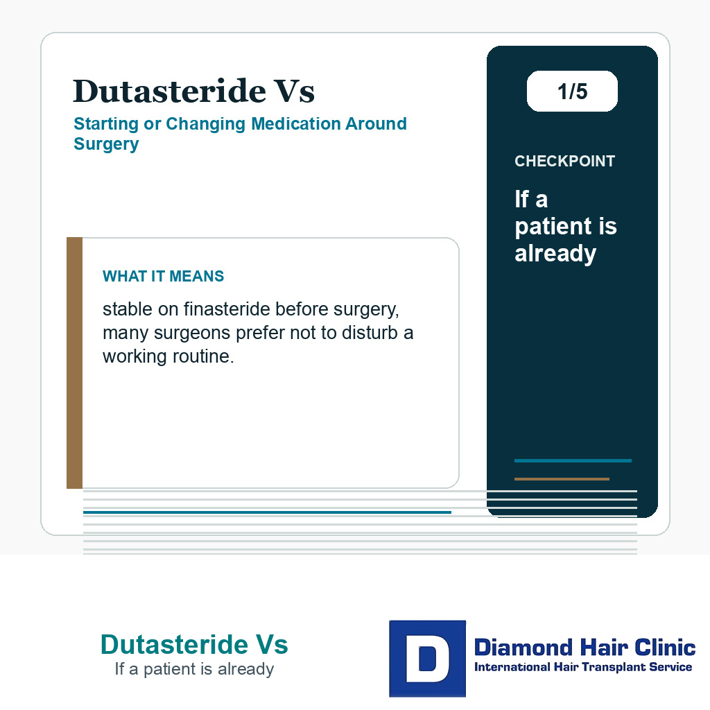Dutasteride Vs carousel slide about if a patient is already