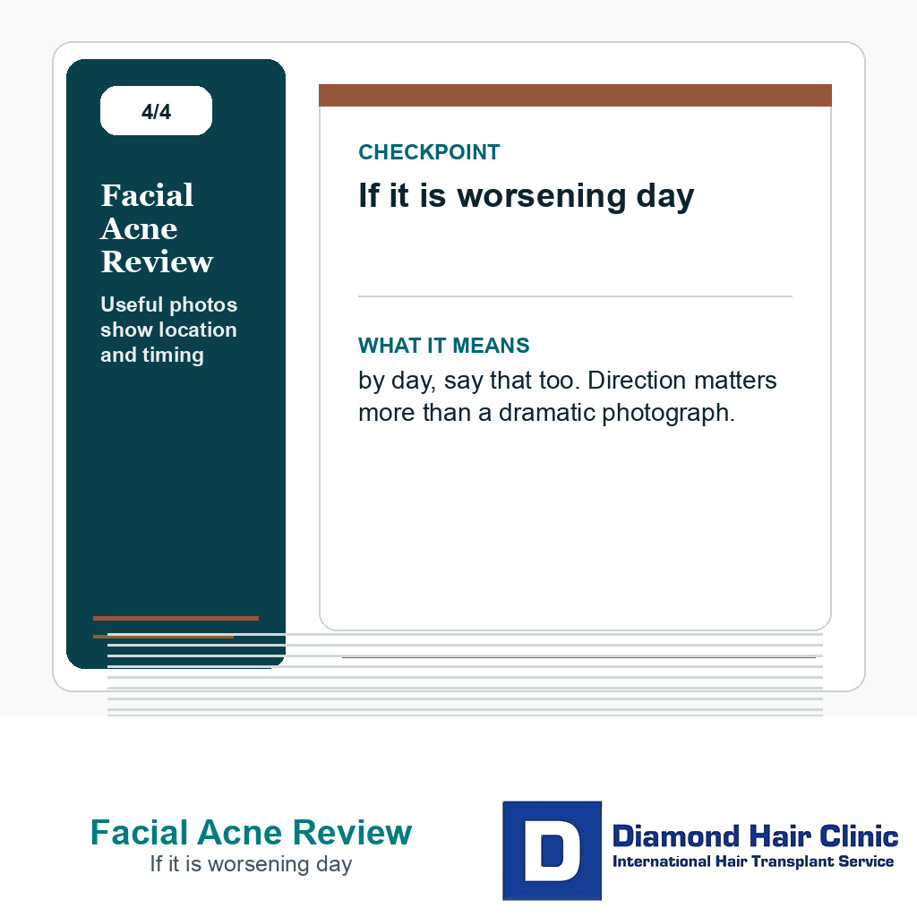 Facial Acne Review carousel slide about if it is worsening day