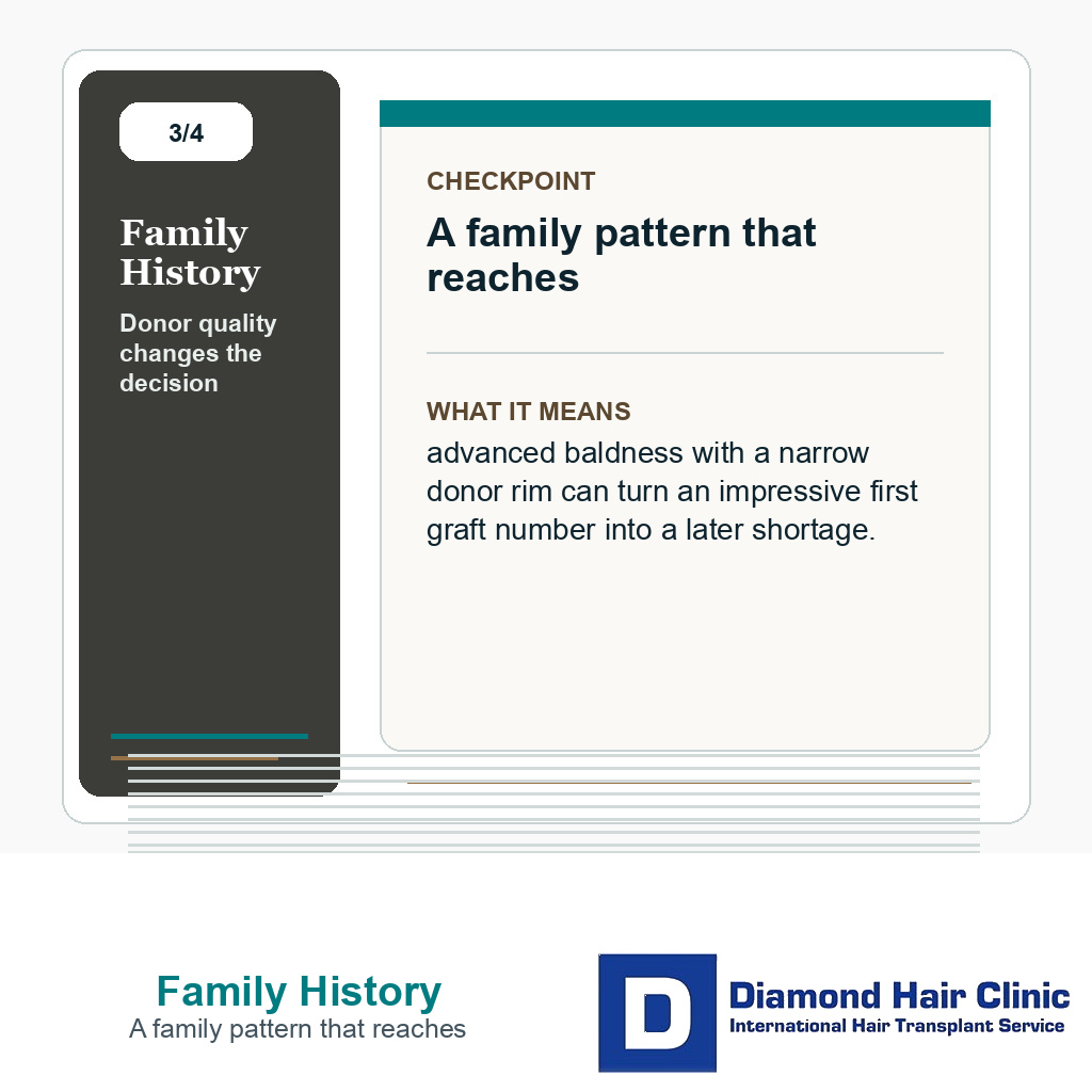 Family History carousel slide about a family pattern that reaches