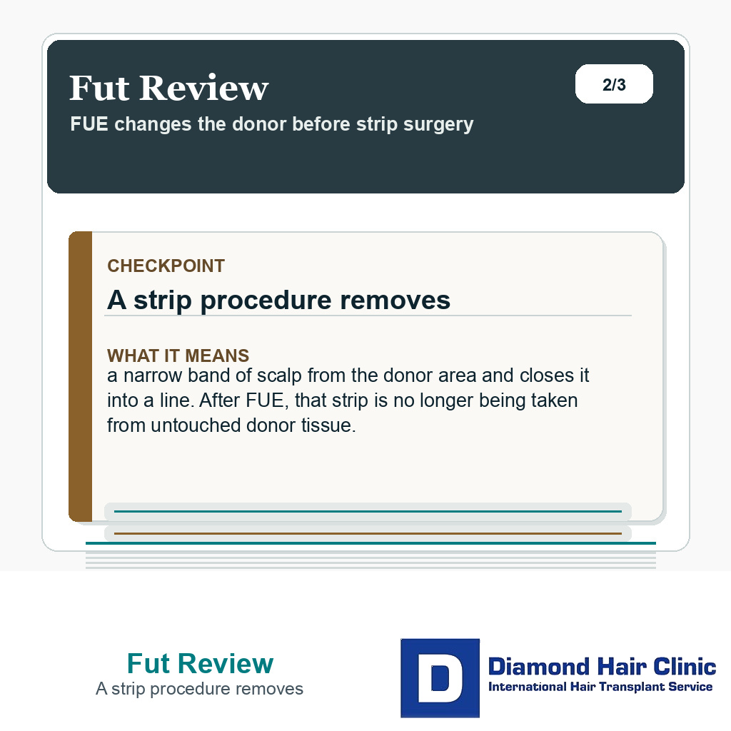 Fut Review carousel slide about a strip procedure removes