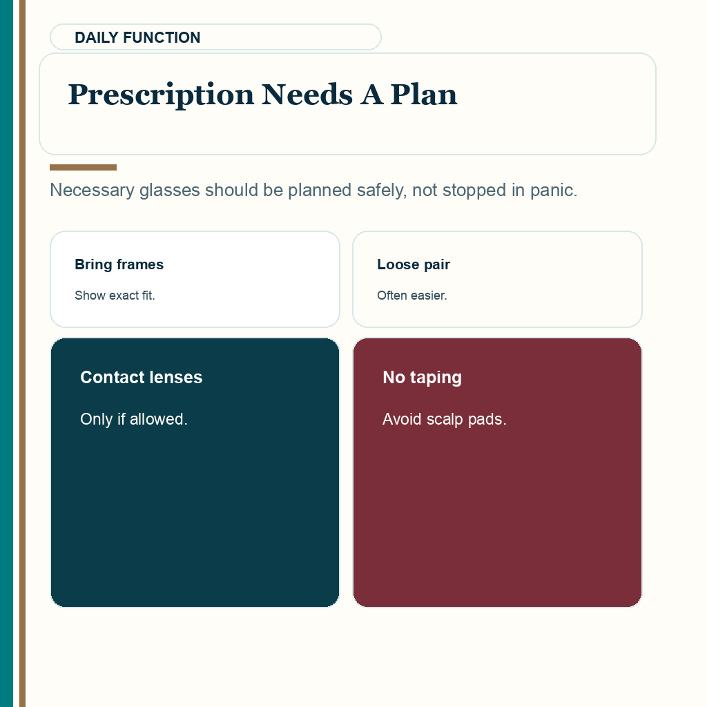 Glasses after hair transplant slide 5 explaining prescription glasses planning
