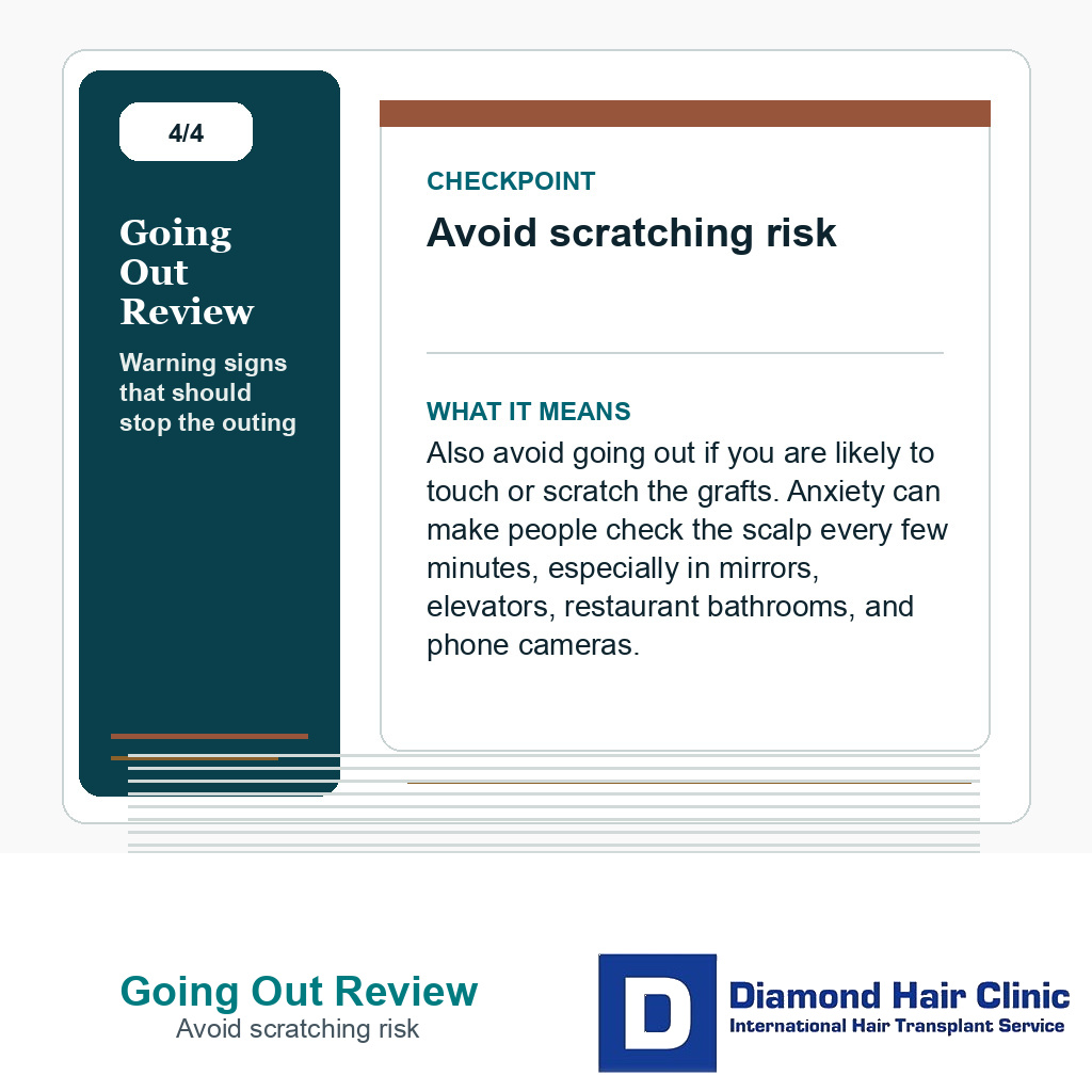 Going Out Review carousel slide about avoid scratching risk