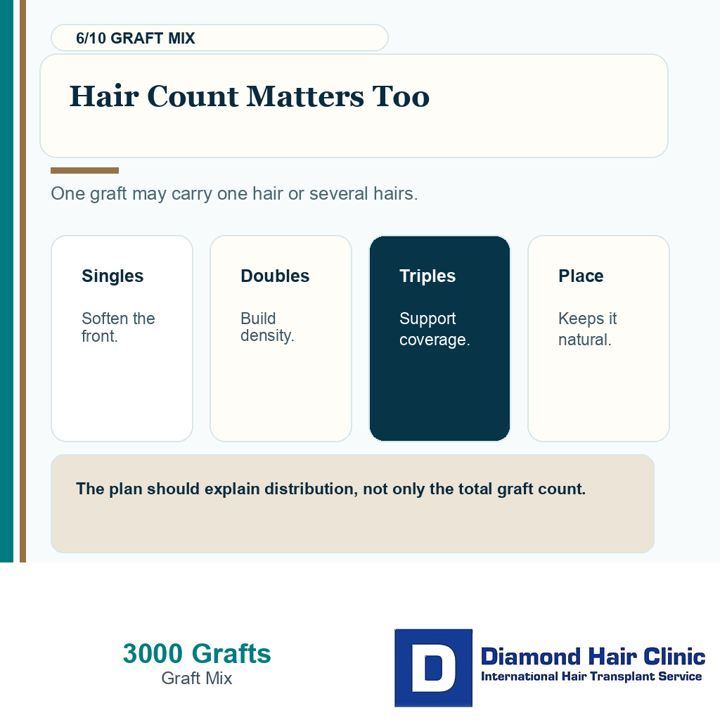 3000 graft coverage carousel slide 6 explaining hair count matters too