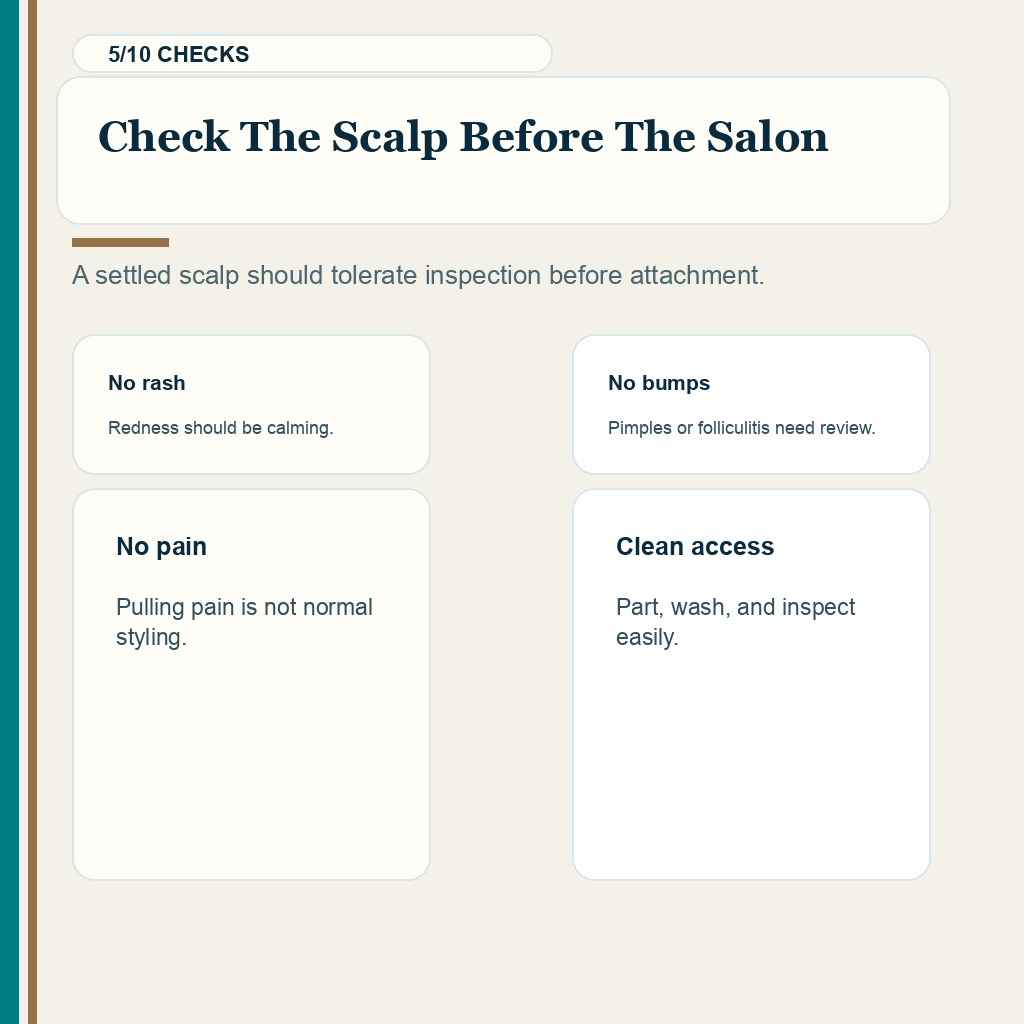 Hair extensions after FUE favorite no strip carousel v3 slide 5 explaining clearance checks