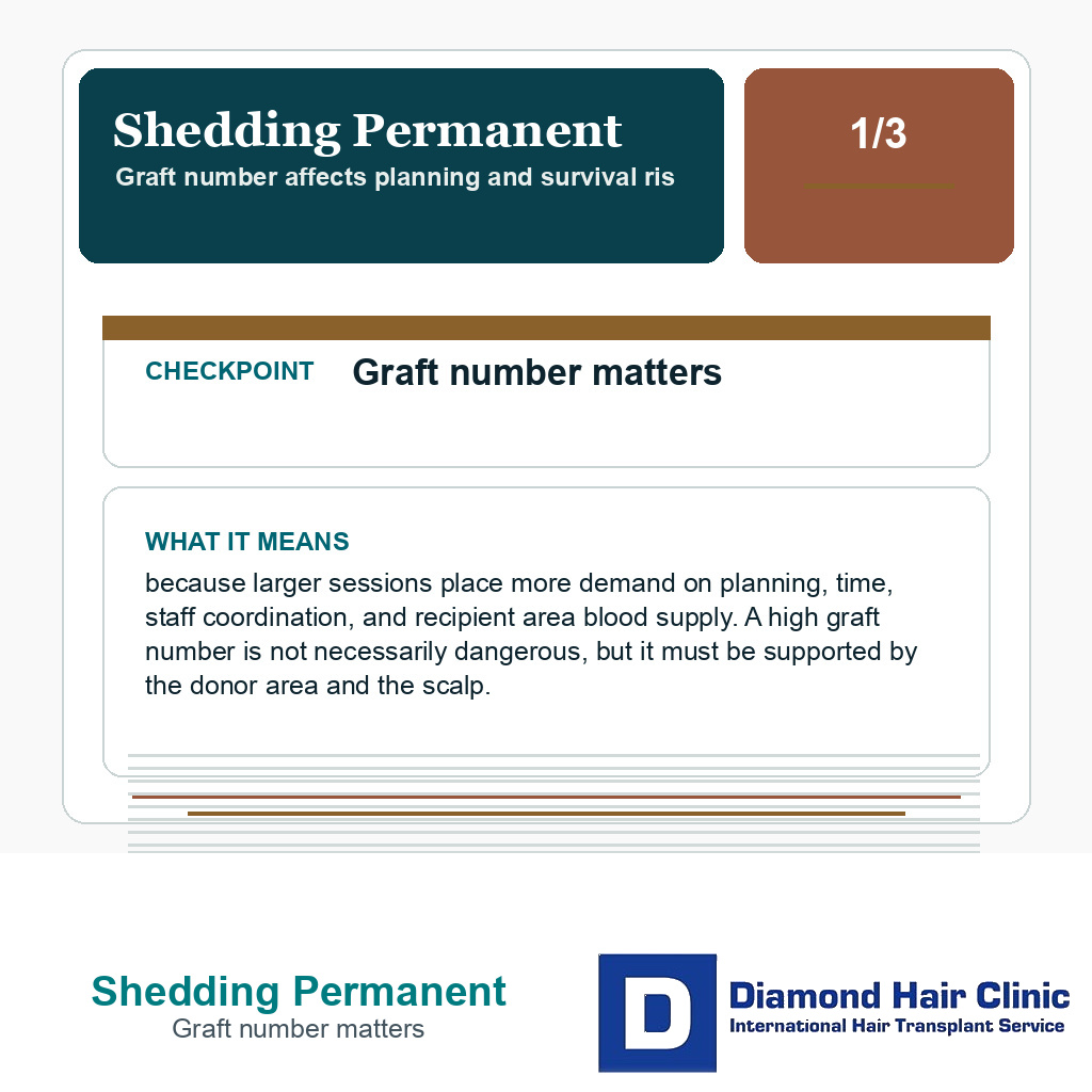 Shedding at 2.5 months slide about graft number and planning risk