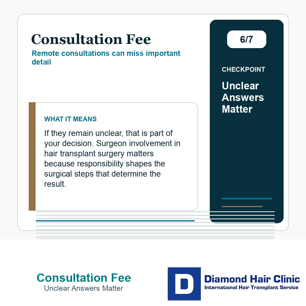 Consultation Fee carousel slide about unclear answers matter