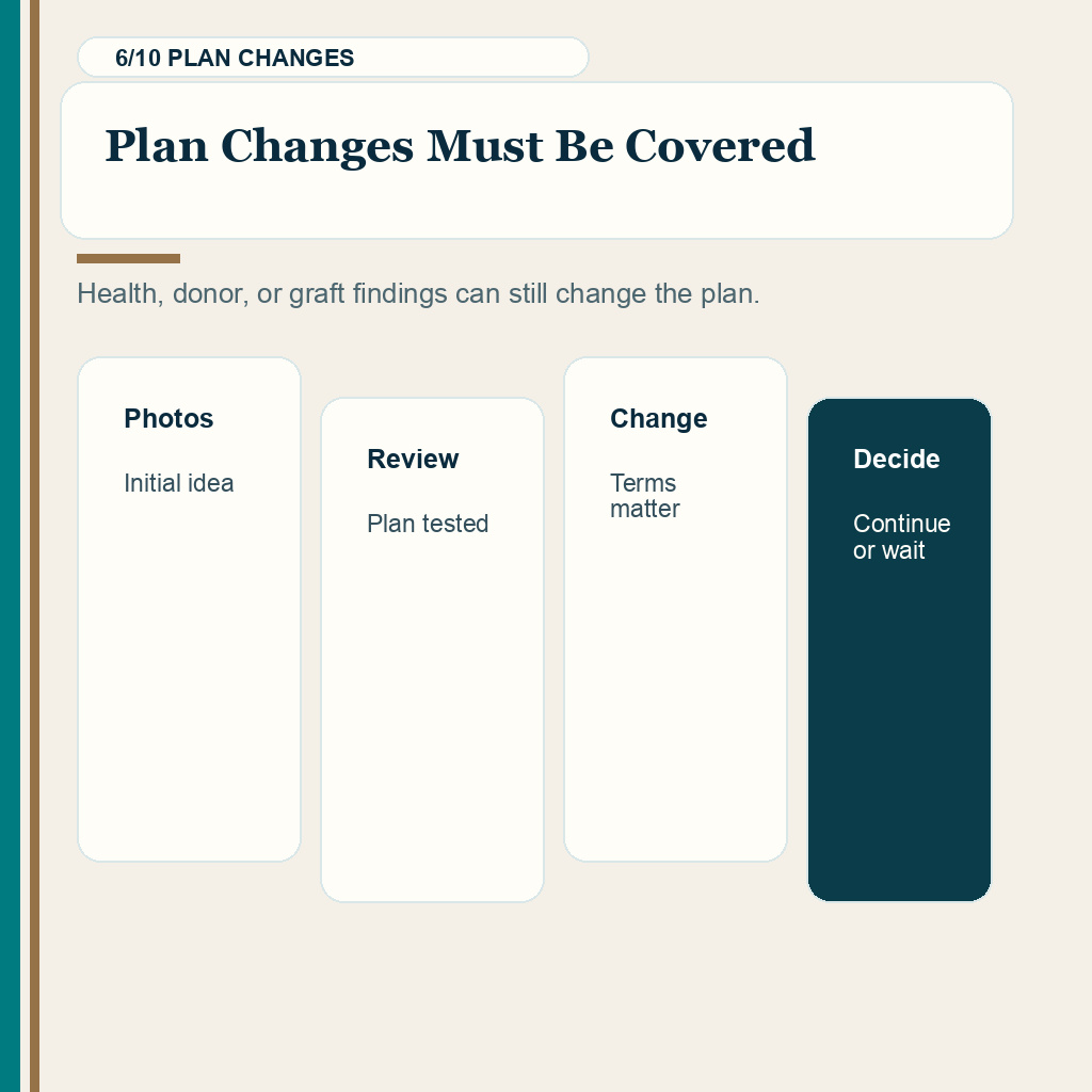 Slide 6 of 10 explaining plan changes after deposit should be covered in writing
