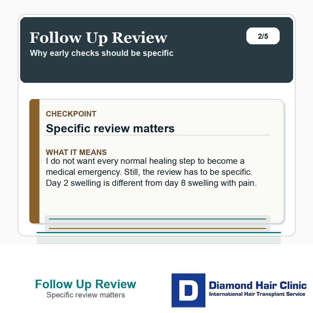 Follow Up Review carousel slide about specific review matters
