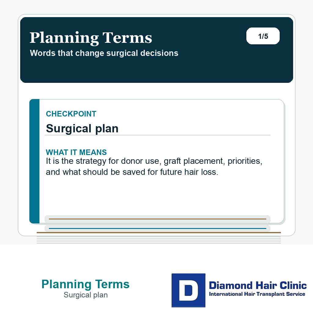 Planning Terms carousel slide about surgical plan