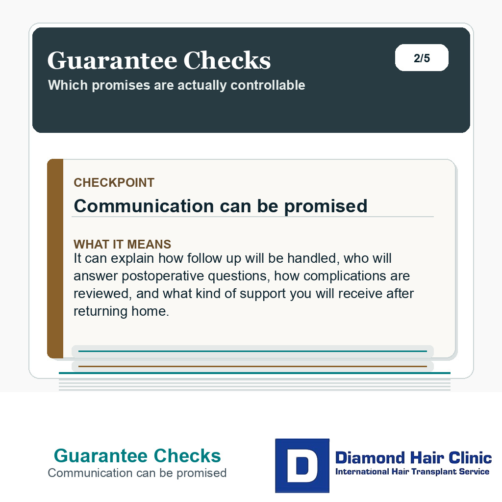 Guarantee Checks carousel slide about communication can be promised