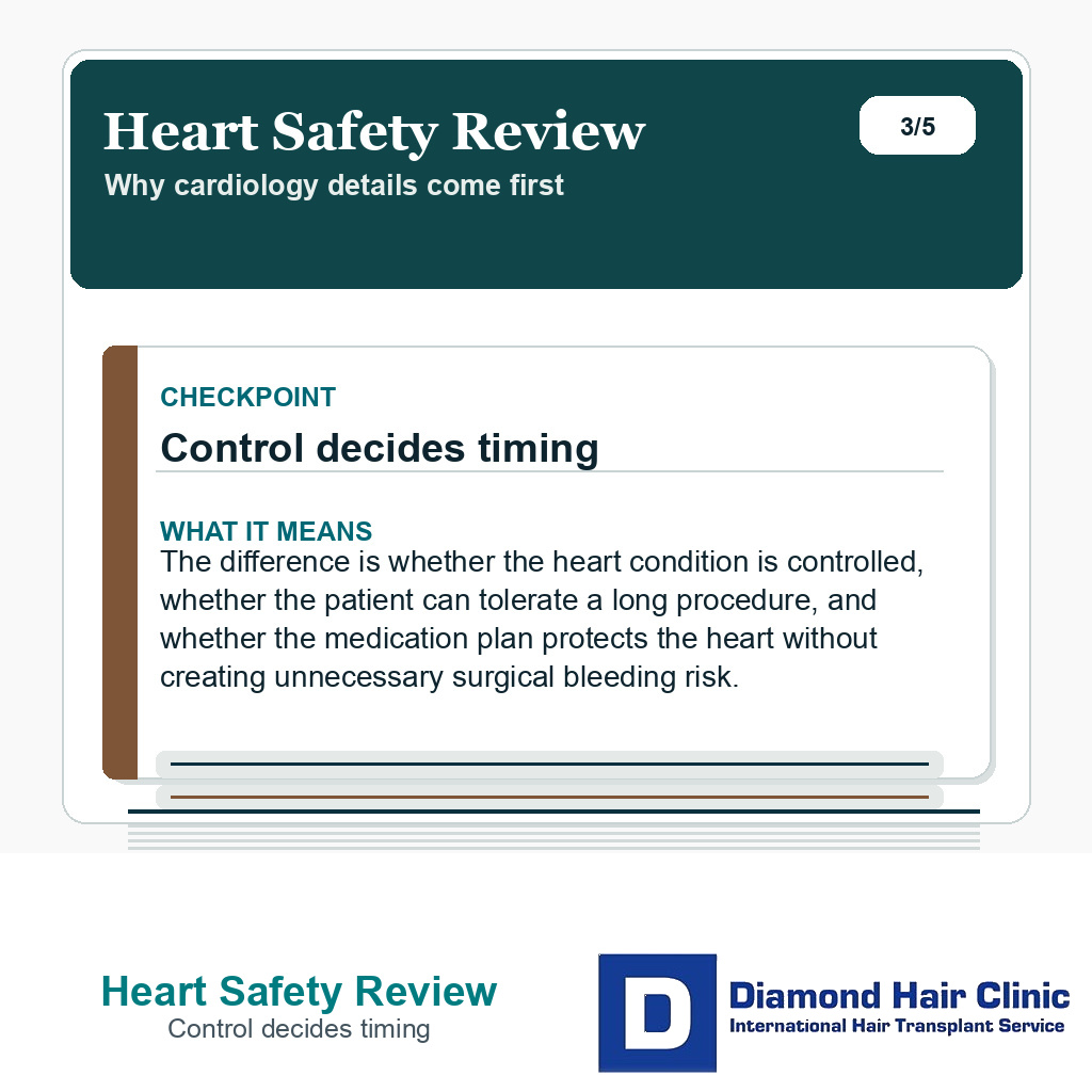Heart Safety Review carousel slide about control decides timing