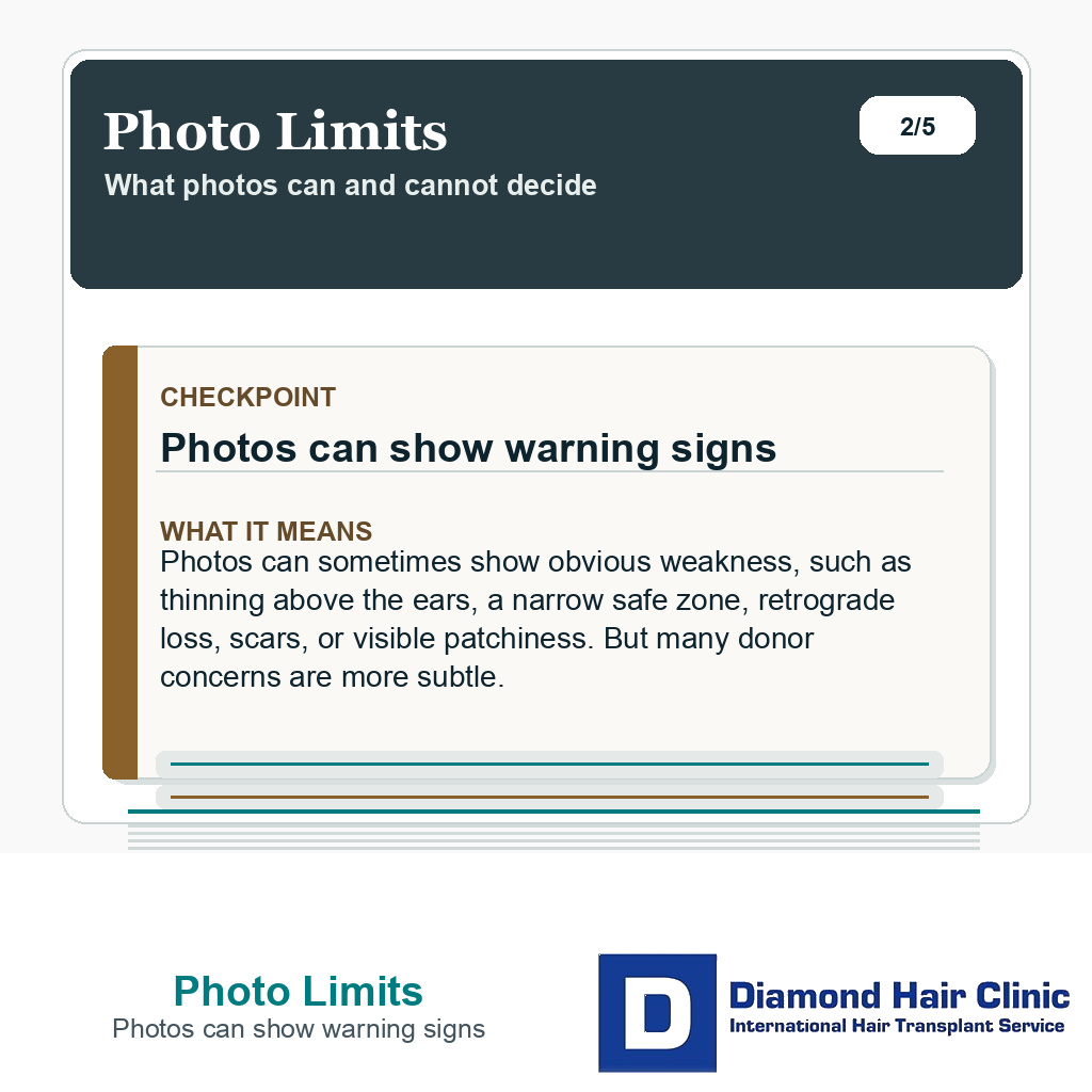 Photo Limits carousel slide about photos can show warning signs