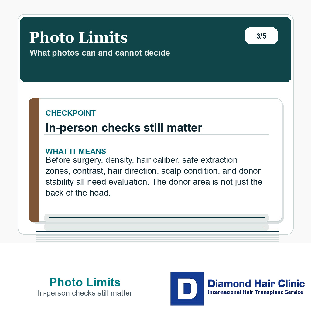 Photo Limits carousel slide about in person checks still matter