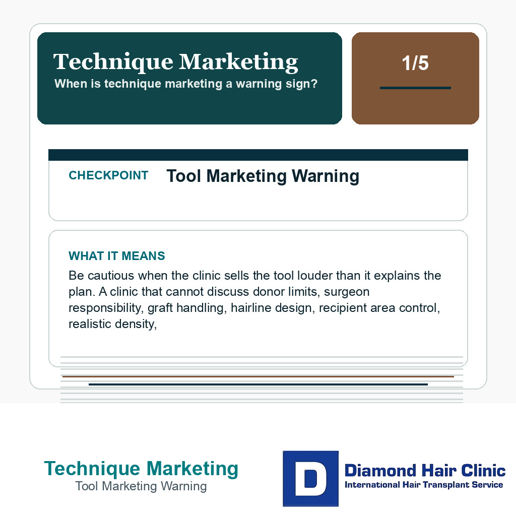 Technique Marketing carousel slide about tool marketing warning