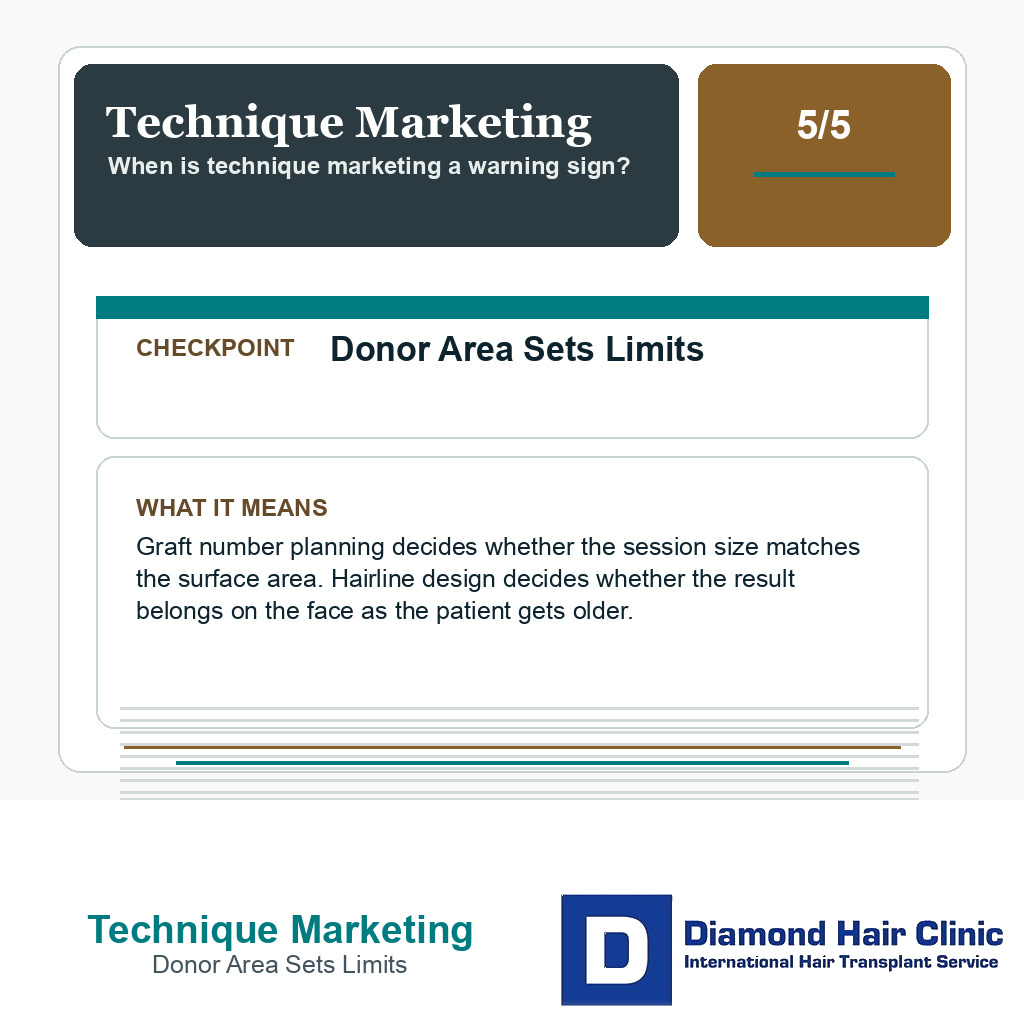 Technique Marketing carousel slide about donor area sets limits