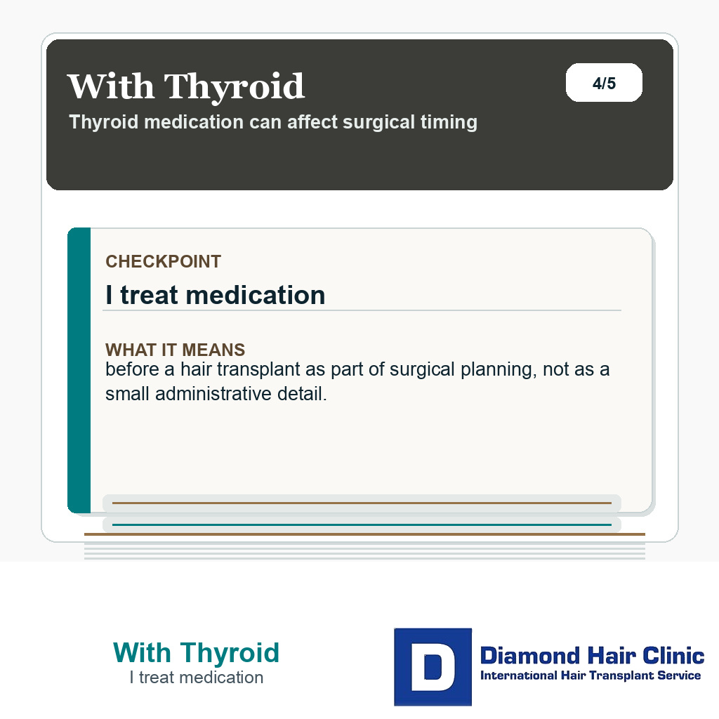 With Thyroid carousel slide about i treat medication