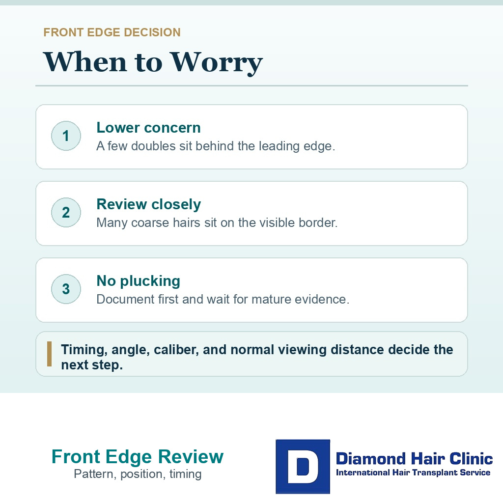 Information card showing when later multiple hair visibility is lower concern versus worth review
