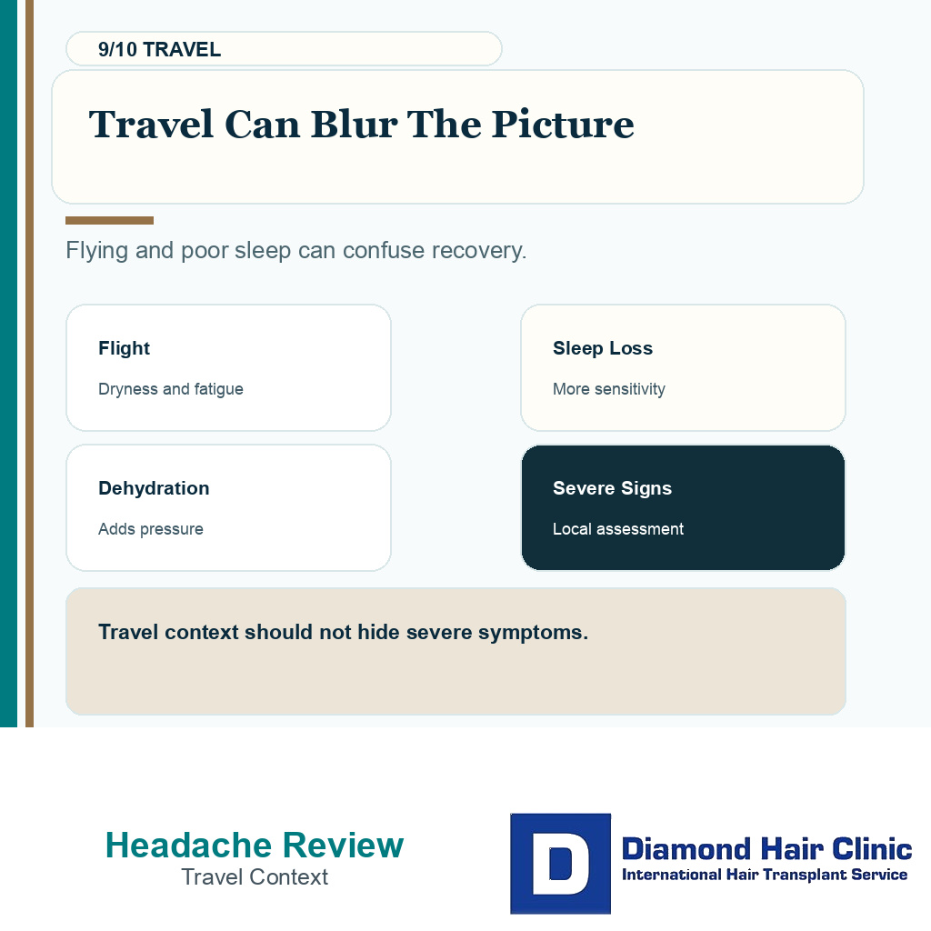 Headache after hair transplant carousel slide 9 explaining travel can blur the picture