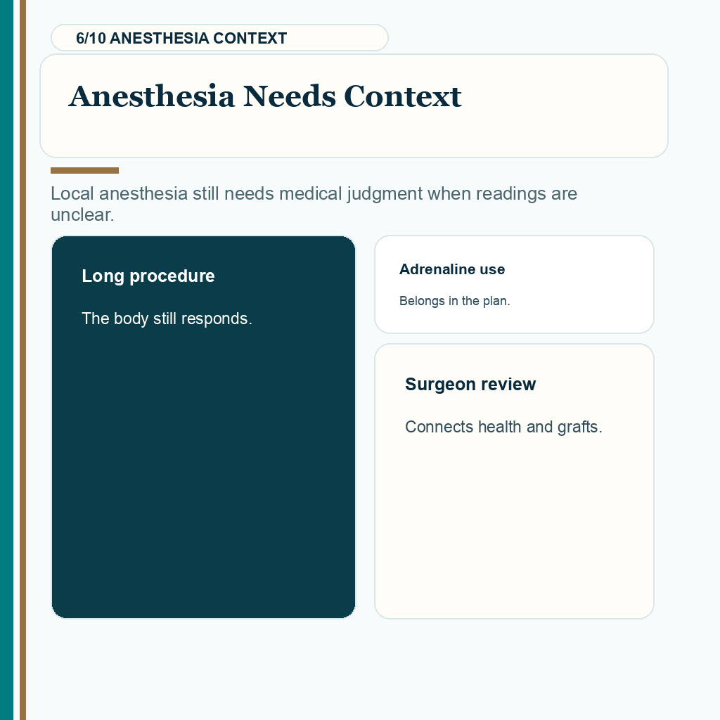 High blood pressure hair transplant slide 6 explaining anesthesia needs context