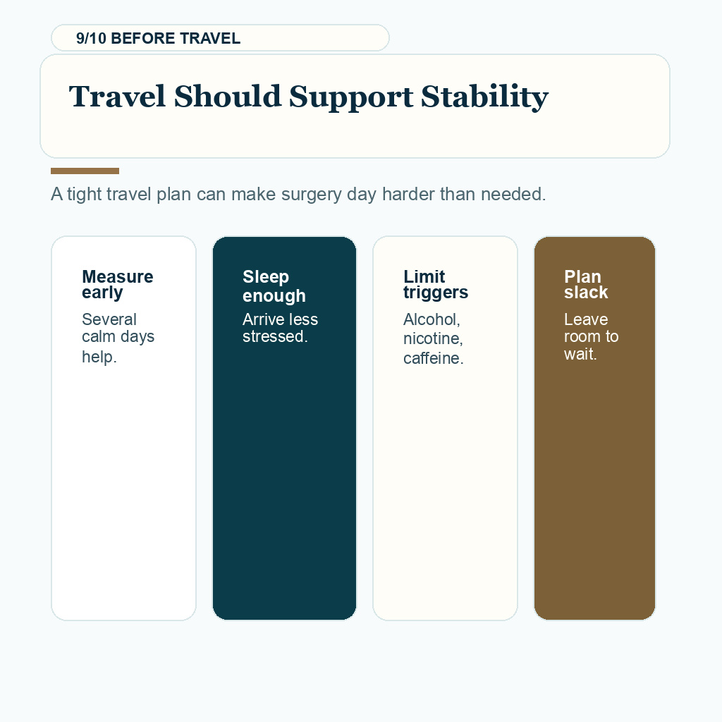 High blood pressure hair transplant slide 9 explaining travel should support stability