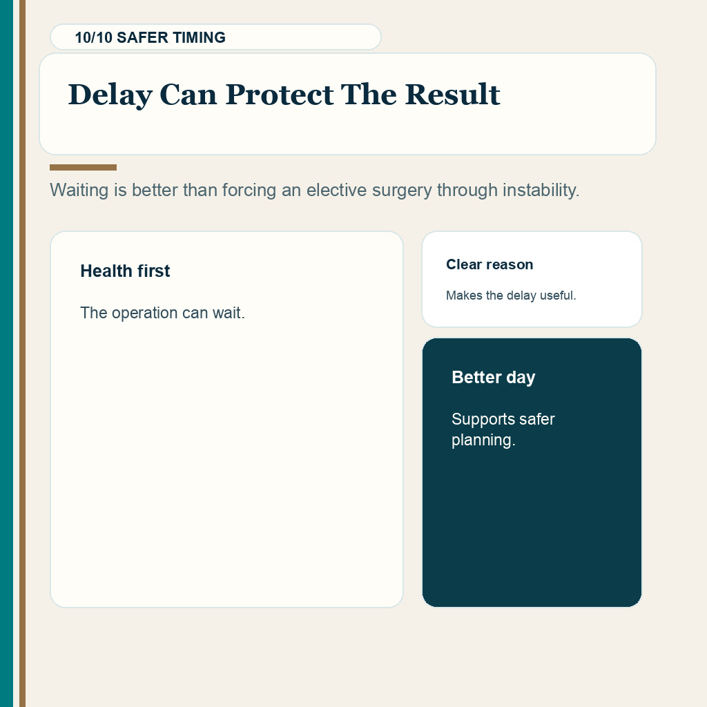 High blood pressure hair transplant slide 10 explaining delay can protect the result
