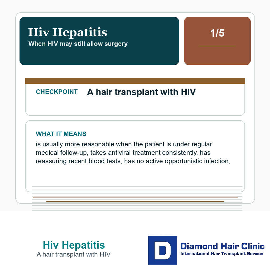 Hiv Hepatitis carousel slide about a hair transplant with hiv