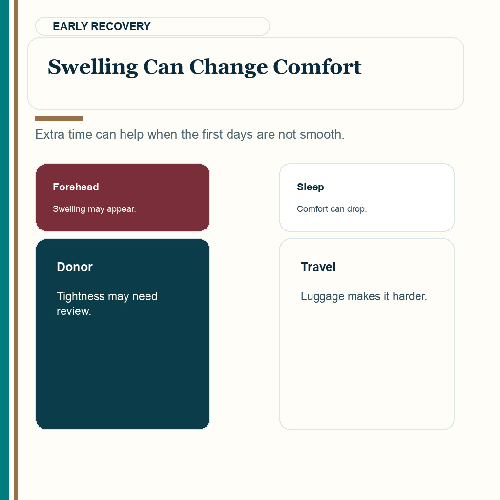 Turkey stay length slide about swelling sleep donor comfort and travel after hair transplant