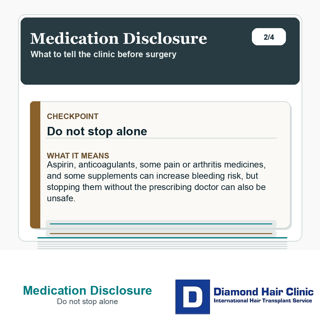 Medication Disclosure carousel slide about do not stop alone