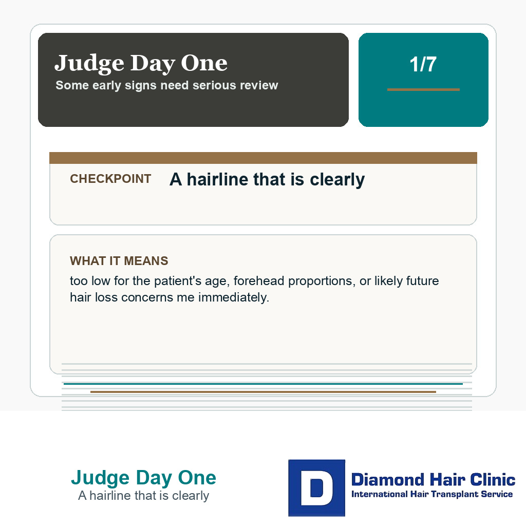 Judge Day One carousel slide about a hairline that is clearly