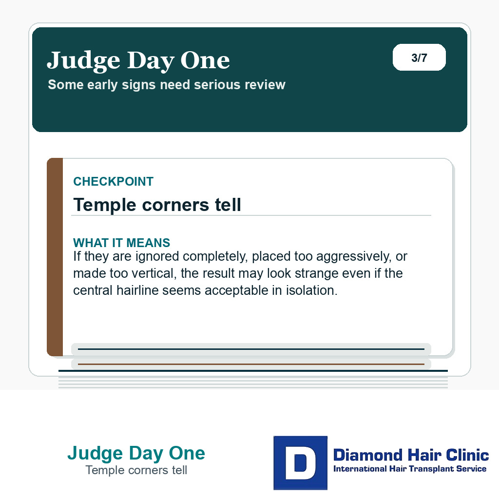 Judge Day One carousel slide about temple corners tell