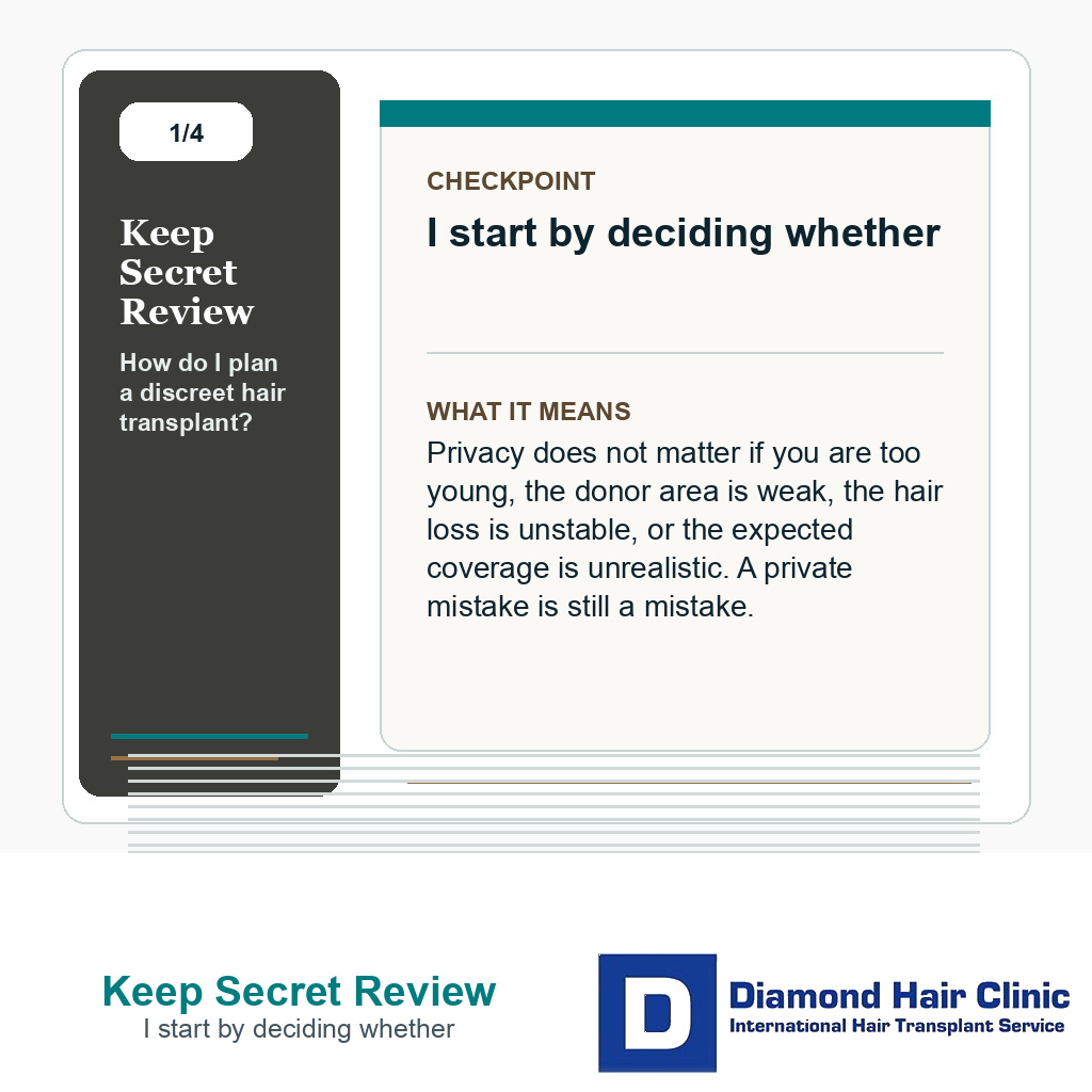 Keep Secret Review carousel slide about i start by deciding whether
