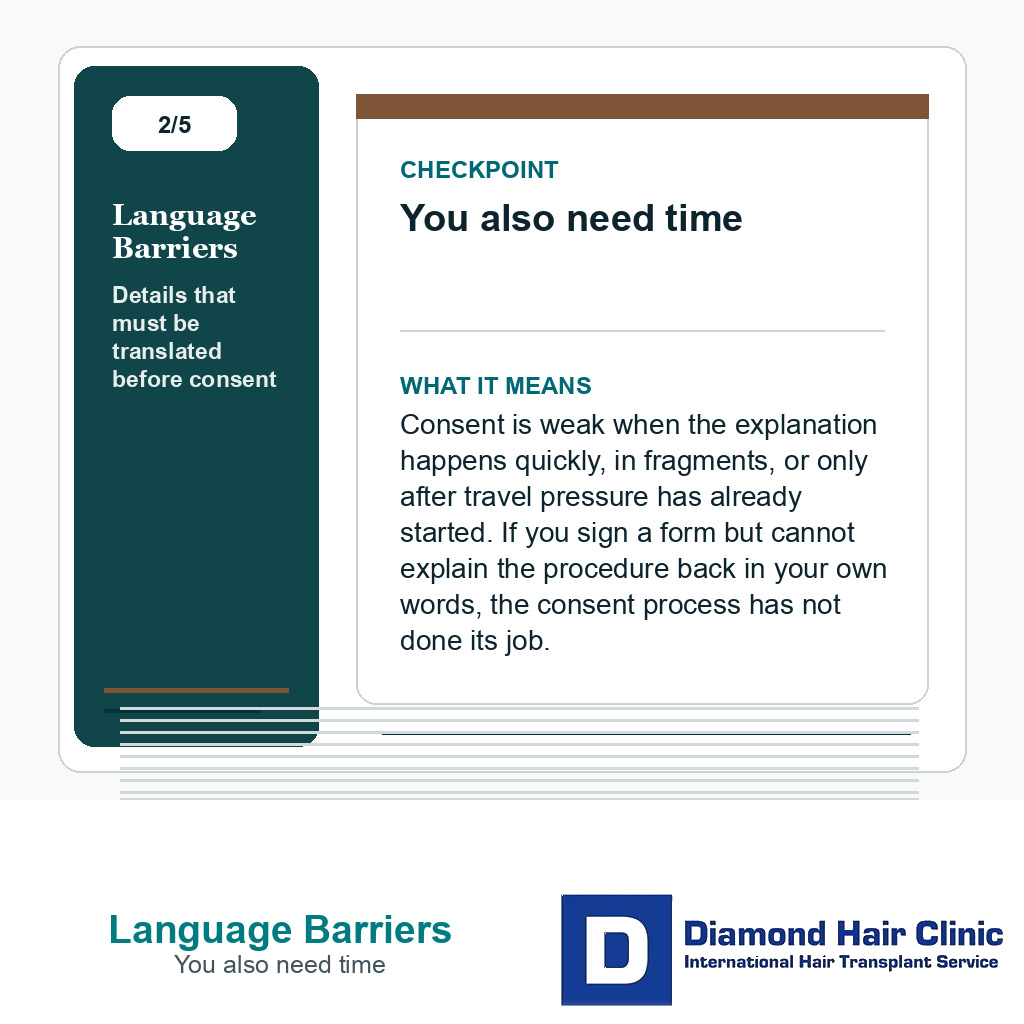 Language Barriers carousel slide about you also need time