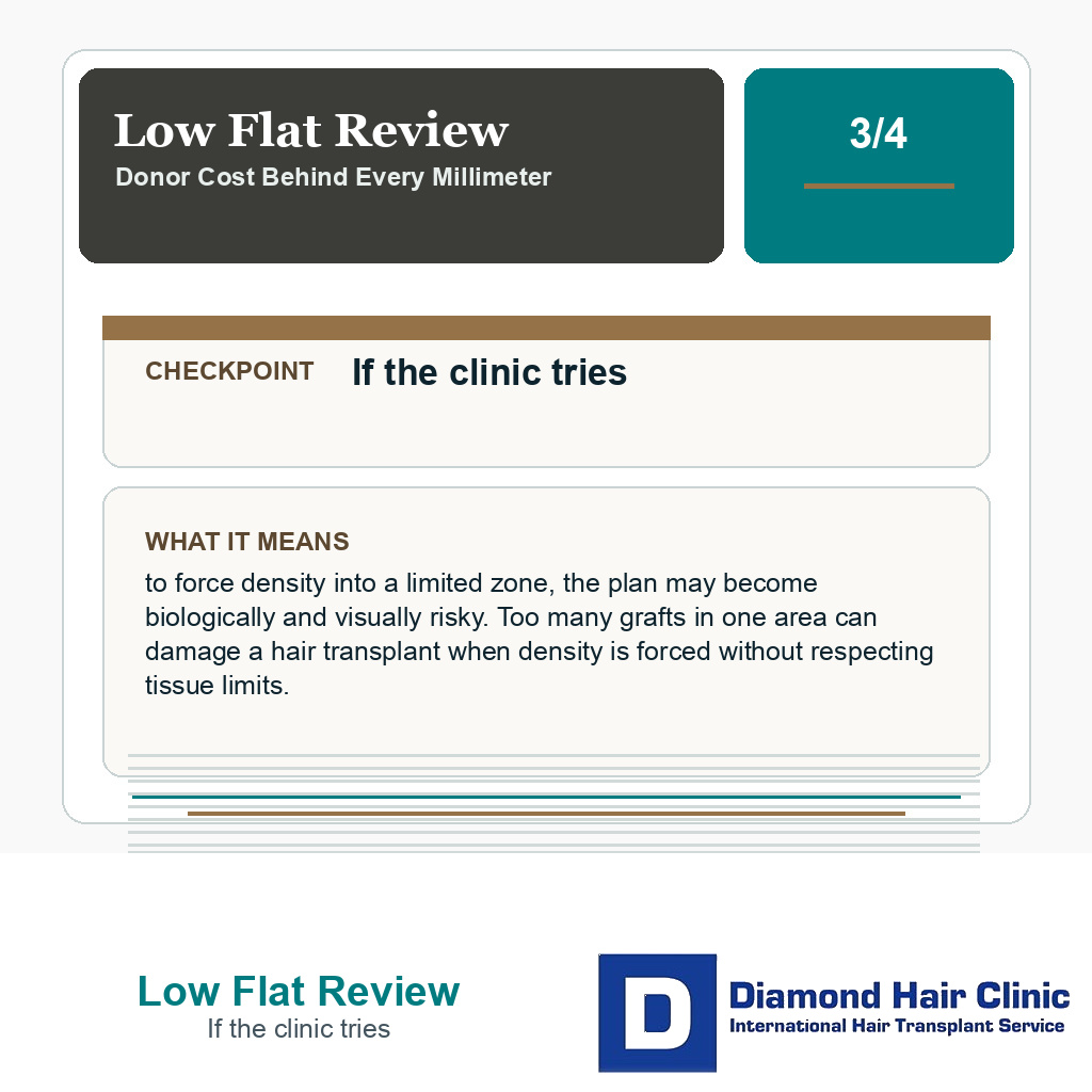 Low Flat Review carousel slide about if the clinic tries