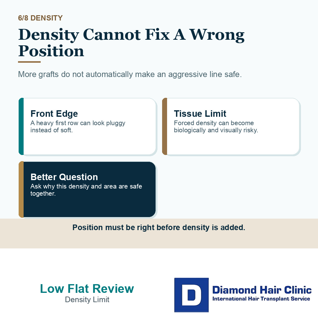 Low flat hairlines carousel slide 6 explaining density cannot fix a wrong position