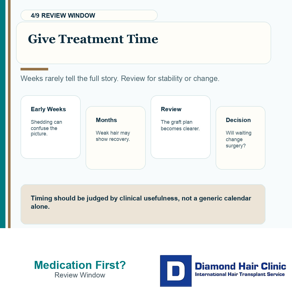 Medication before hair transplant planning carousel slide 4 explaining give treatment time