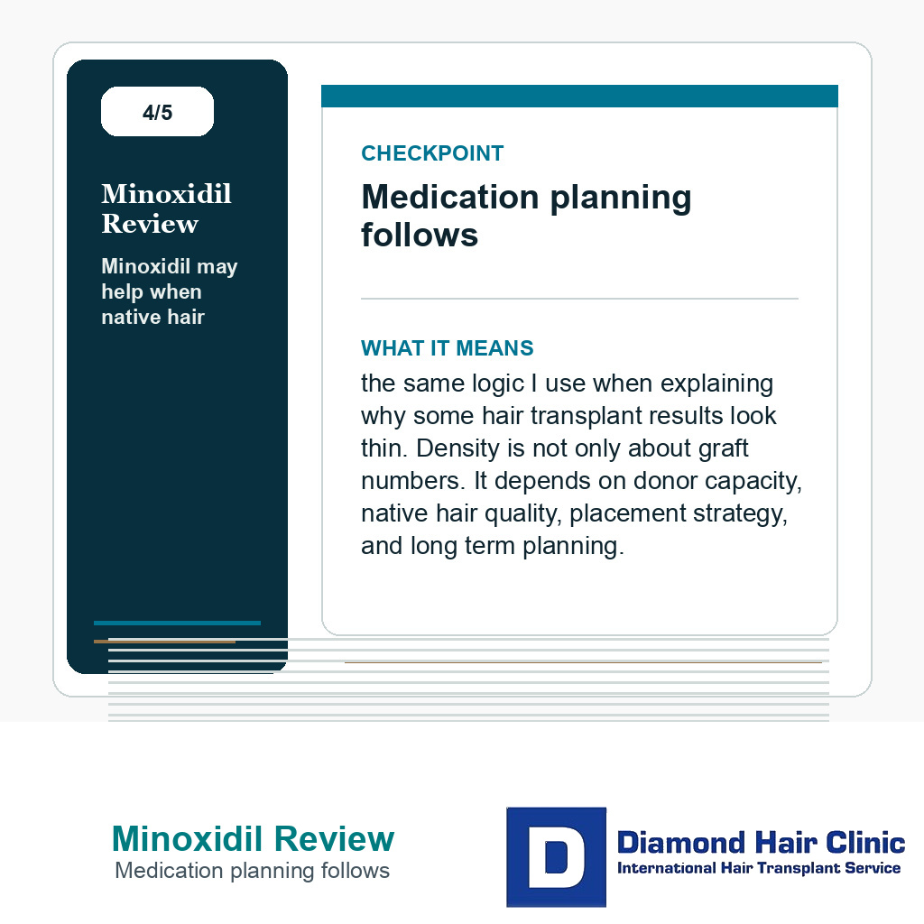 Minoxidil Review carousel slide about medication planning follows