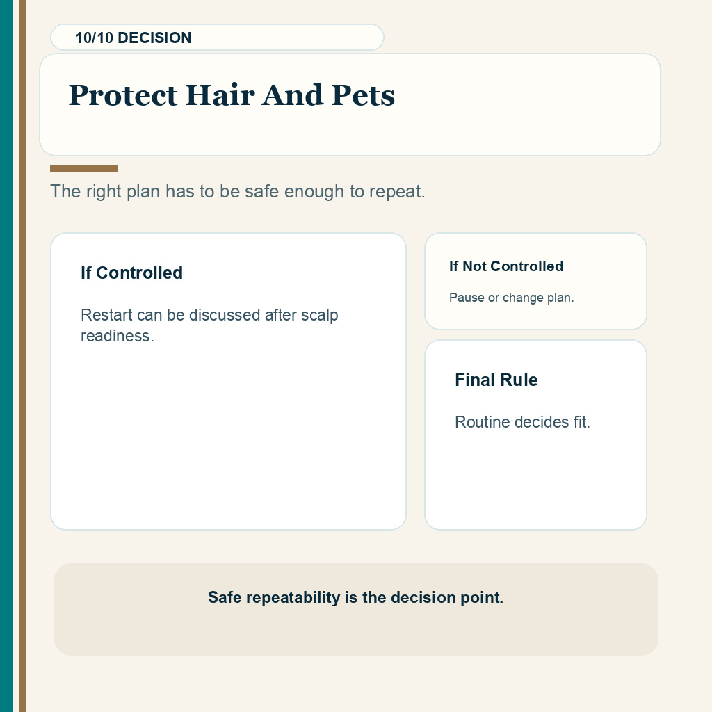 Minoxidil pet safety carousel slide 10 explaining protect hair and pets