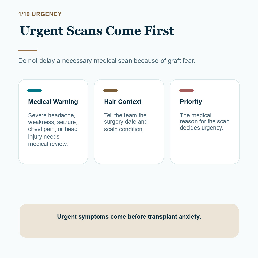 MRI and CT recovery carousel slide 1 about urgent symptoms first