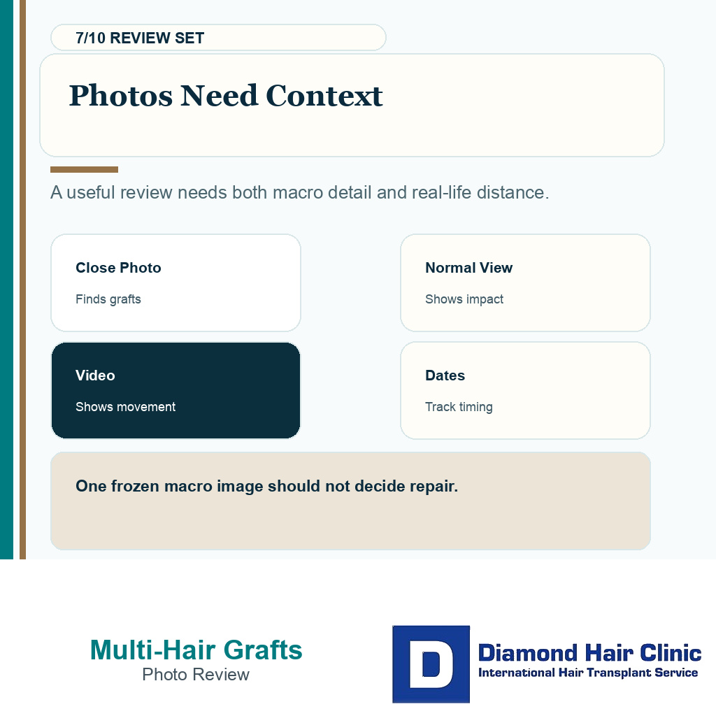 Multi hair graft hairline carousel slide 7 explaining photos need context