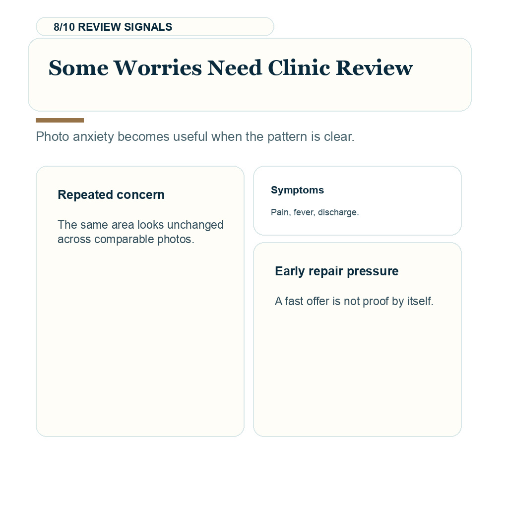 Online hair transplant photo review slide 8 explaining review signals matter